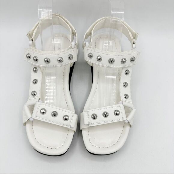 Marc Fisher Kizzy Sandal White Studded Platform Chunky Strap Sz 8 - Picture 5 of 11